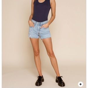 30” Levi 501 button-fly jean shorts